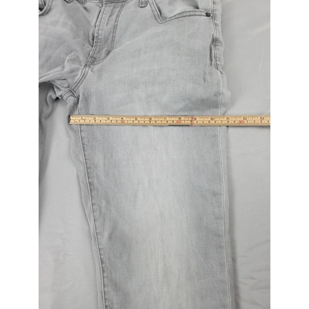 Aeropostale Jeans Skinny Tapered Fit Gray Denim Mens 32x30 Nice Whiskers